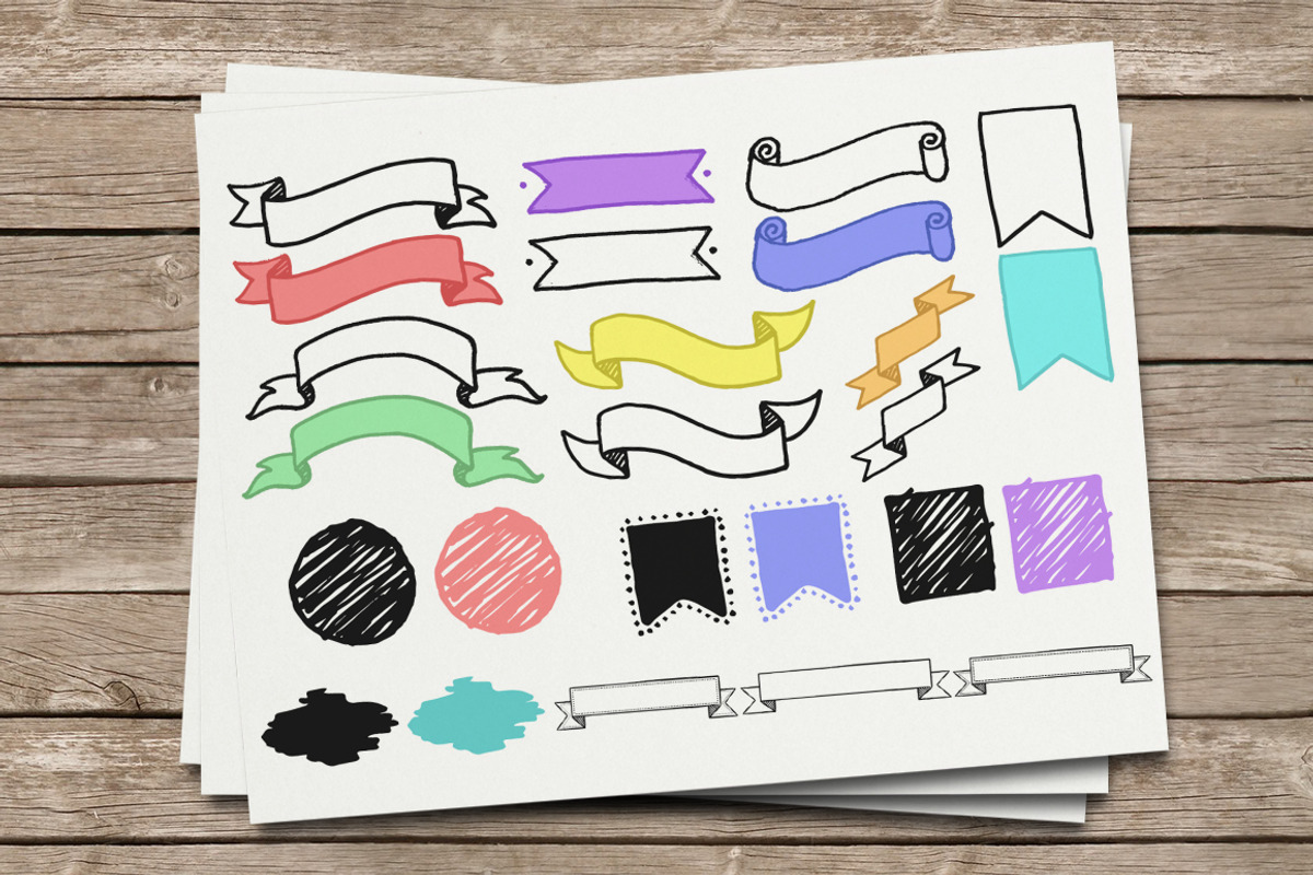 Over 150 Handmade doodles BUNDLE, a Decorative Illustration by Andrea De Oliveira (Photo 6 of 10)