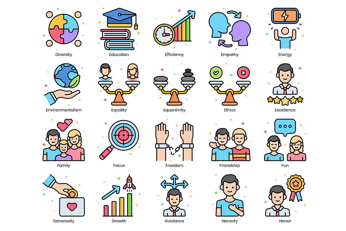 85 Core Values Icons - Vivid Series, an Icon by Flat Icons (Photo 2 of 10)