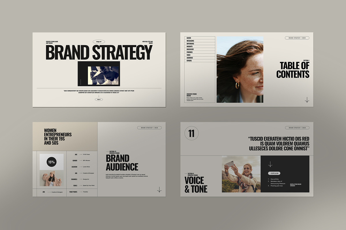 Brand Strategy Presentation Template, a Presentation Template by evgenystudio (Photo 4 of 7)