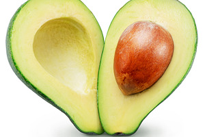 Avocado heart, two halves, a Food & Drink Photo by Volff