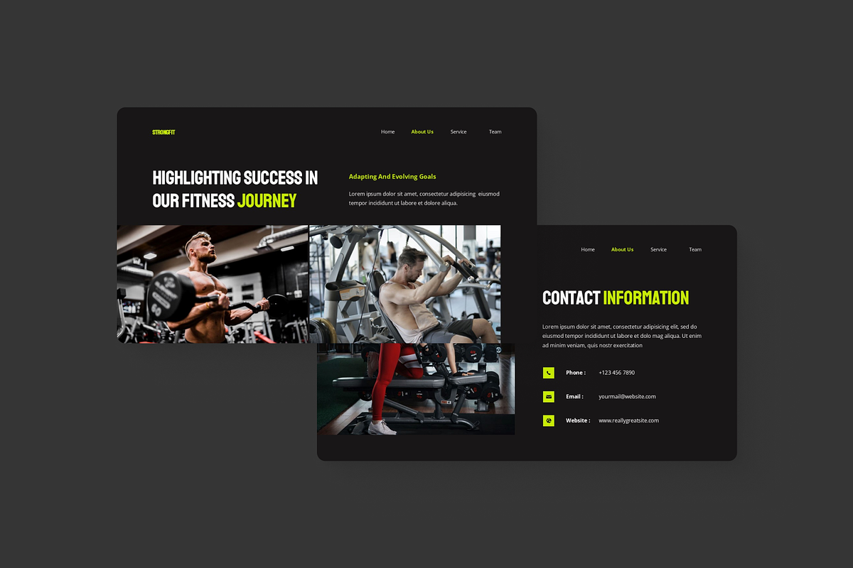 Strongfit Fitness & Gym Google Slide, a Presentation Template by Annora Studio (Photo 2 of 5)