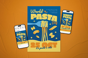 World Pasta Day Event Flyer Set, a Flyer Template by The Good Store