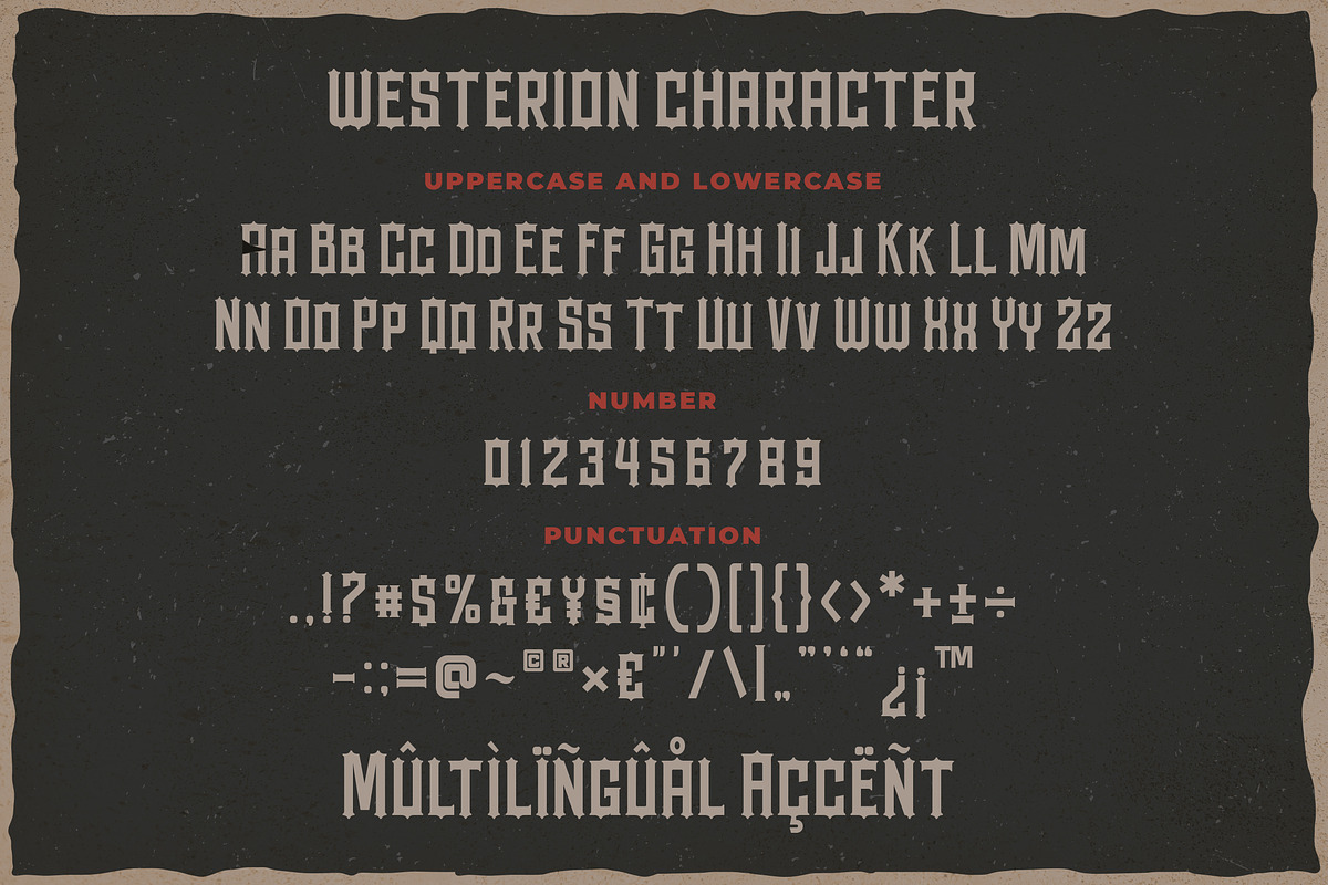 Westerion a Vintage Display Font, a Blackletter Font by Blankids Studio (Photo 5 of 6)