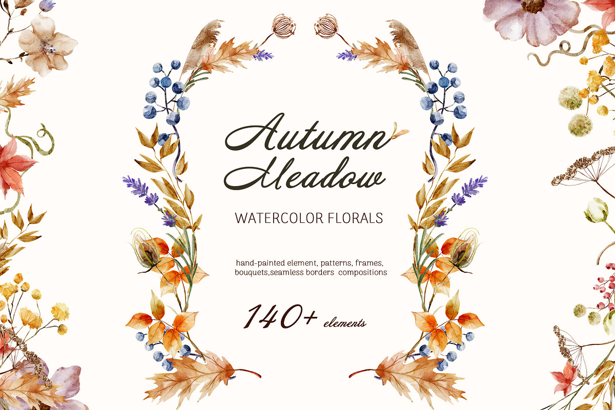 Autumn meadow Watercolor Floral, a Seasonal Illustration by Pattern + watercolor (Photo 1 of 14)