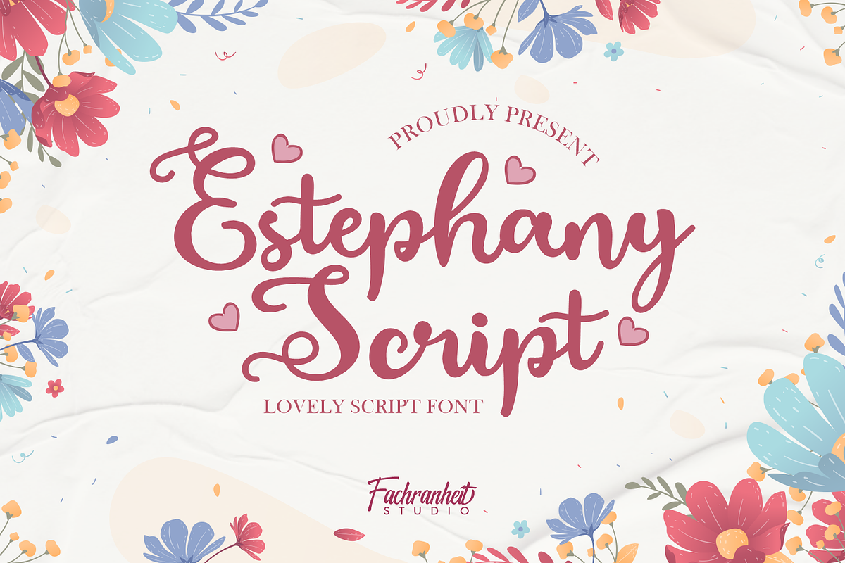 Estephany Script, a Script Font by Fachranheit Studio (Photo 1 of 13)