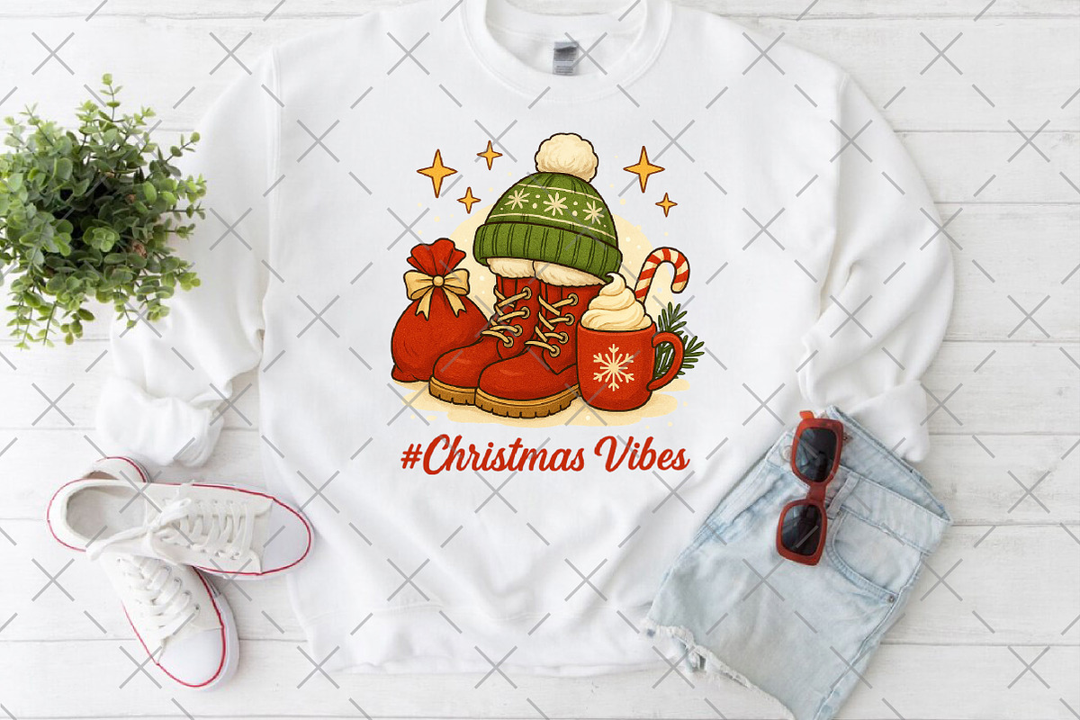 Christmas Vibes PNG, an Illustration by Craft Nest (Photo 2 of 6)
