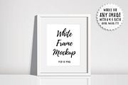 White Frame Mockup - PSD AI PNG JPEG, a Print Template by Minty Fresh Graphics (Thumbnail 1 of 5)
