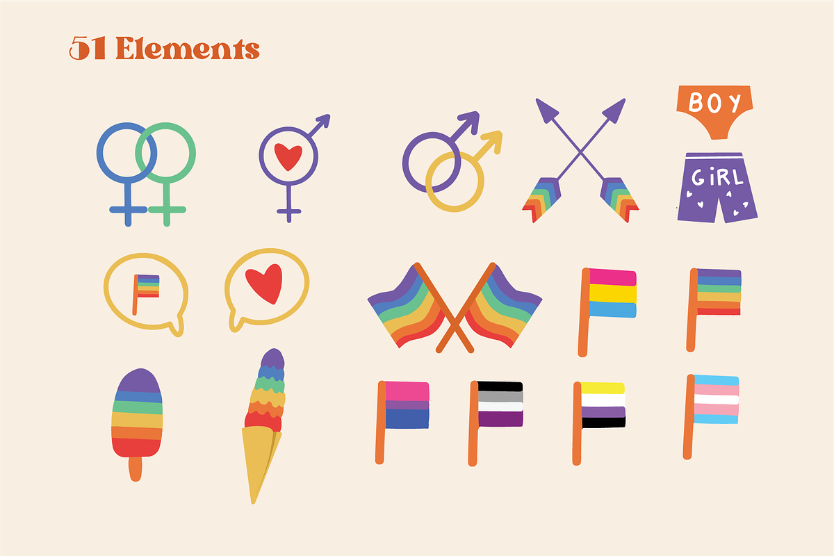 Retro LGBT Pride Month, a Person Illustration by Vibérains (Photo 4 of 12)