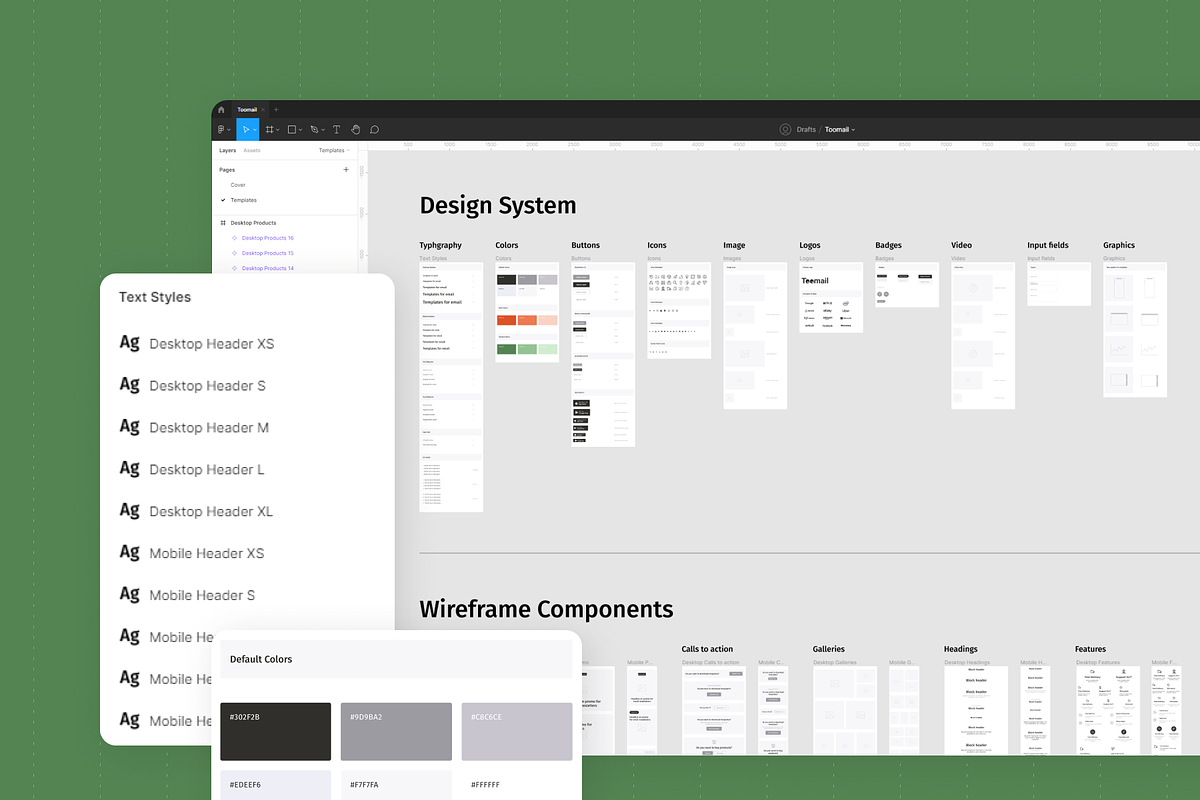 Toomail - Email Newsletter Wireframe, a Wireframe Template by Welovegraphics (Photo 7 of 12)