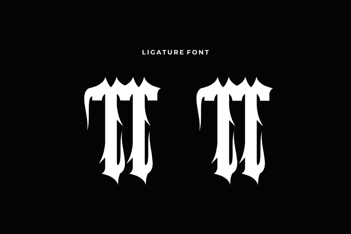 Music Blacker - Gothic Font, a Blackletter Font by Iqsiart Studio (Photo 4 of 11)