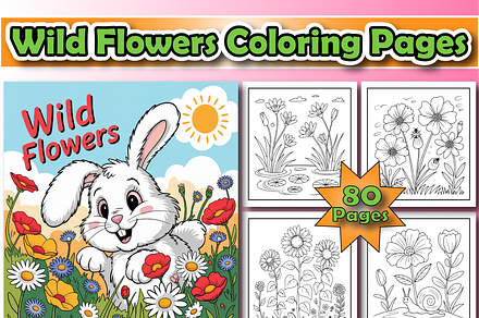 Wild Flowers Coloring Pages for Kids