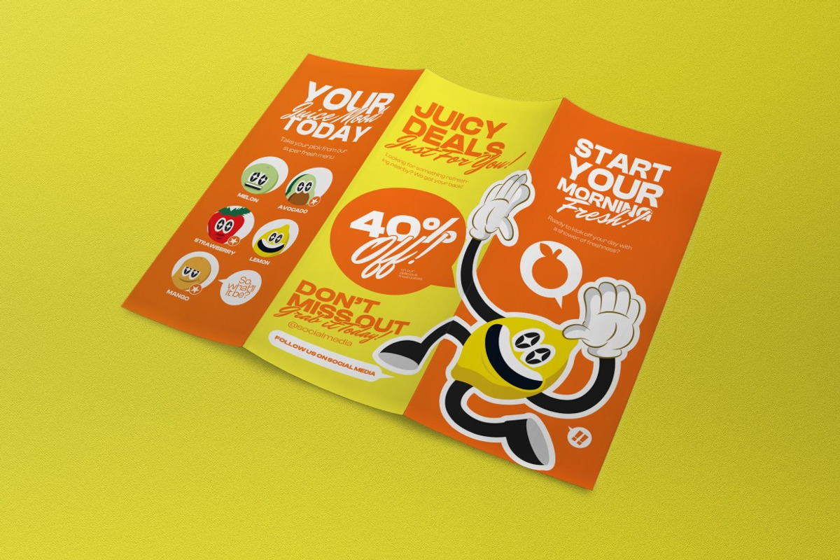 Fresh Juice Trifold Brochure preview 3