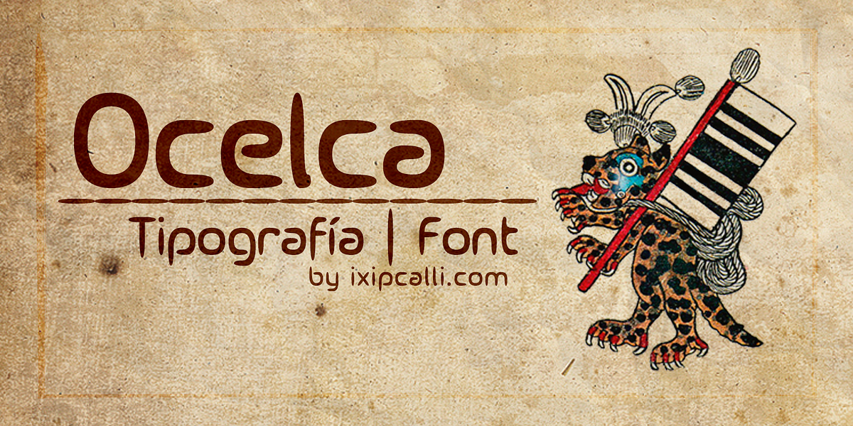 Ocelca, a Handwritten Font by Ixipcalli (Photo 1 of 5)