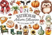Cozy Autumn Cottagecore Clipart, a Seasonal Illustration by Designking (Thumbnail 1 of 4)