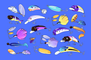 Fishing lure, angler tackle set, an Object Illustration by PaperTrident