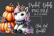 Watercolor Cute Unicorn Autumn Clipa, an Illustration by Rose Art (Thumbnail 5 of 7)