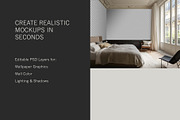 French Apartment: Bedroom Mockup 1, a Household Mockup by Blixa 6 Studios (Thumbnail 3 of 7)