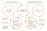 Unicorn clipart. Patterns., an Animal Illustration by Lesya Skripak (Thumbnail 7 of 8)