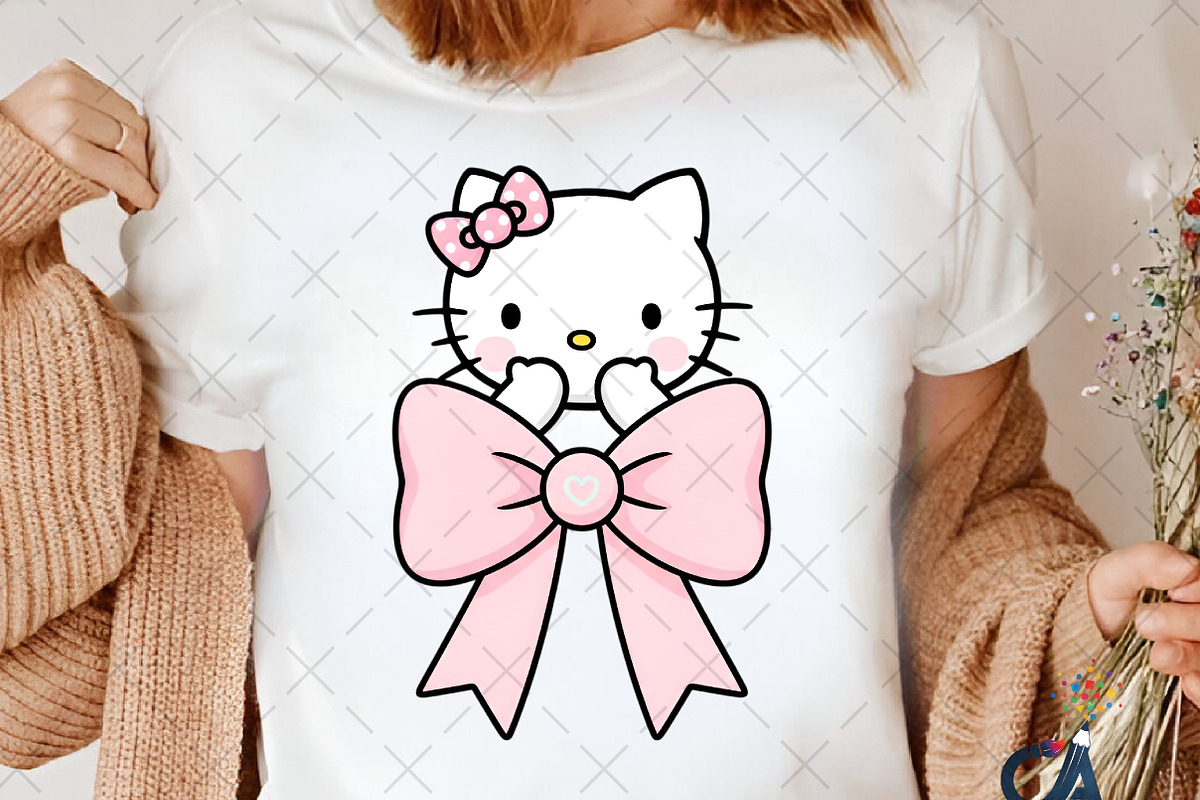 Hello Kitty With Pink Bow Png, an Illustration by Creative Art (Photo 3 of 6)