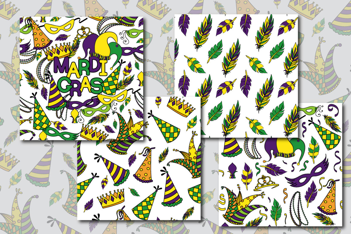 Mardi Gras - Patterns Collection, a Pattern Graphic by Elinorka (Photo 2 of 3)