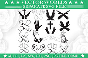 Cross Hand Svg, Cross, Hands Svg, an Object Graphic by VectorWorlds (Thumbnail 1 of 3)