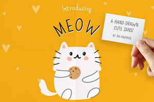 Meow: a hand-drawn serif font