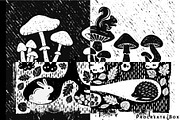 Procreate linocut brushes, a Brush Add-On by ProcreateiBox (Thumbnail 2 of 11)