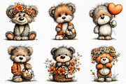 Whimsical Spring Teddy Bear Clipart, an Illustration by Craft Nest (Thumbnail 4 of 11)