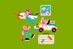 Travel Asset Illustration, an Object Illustration by graphicook
