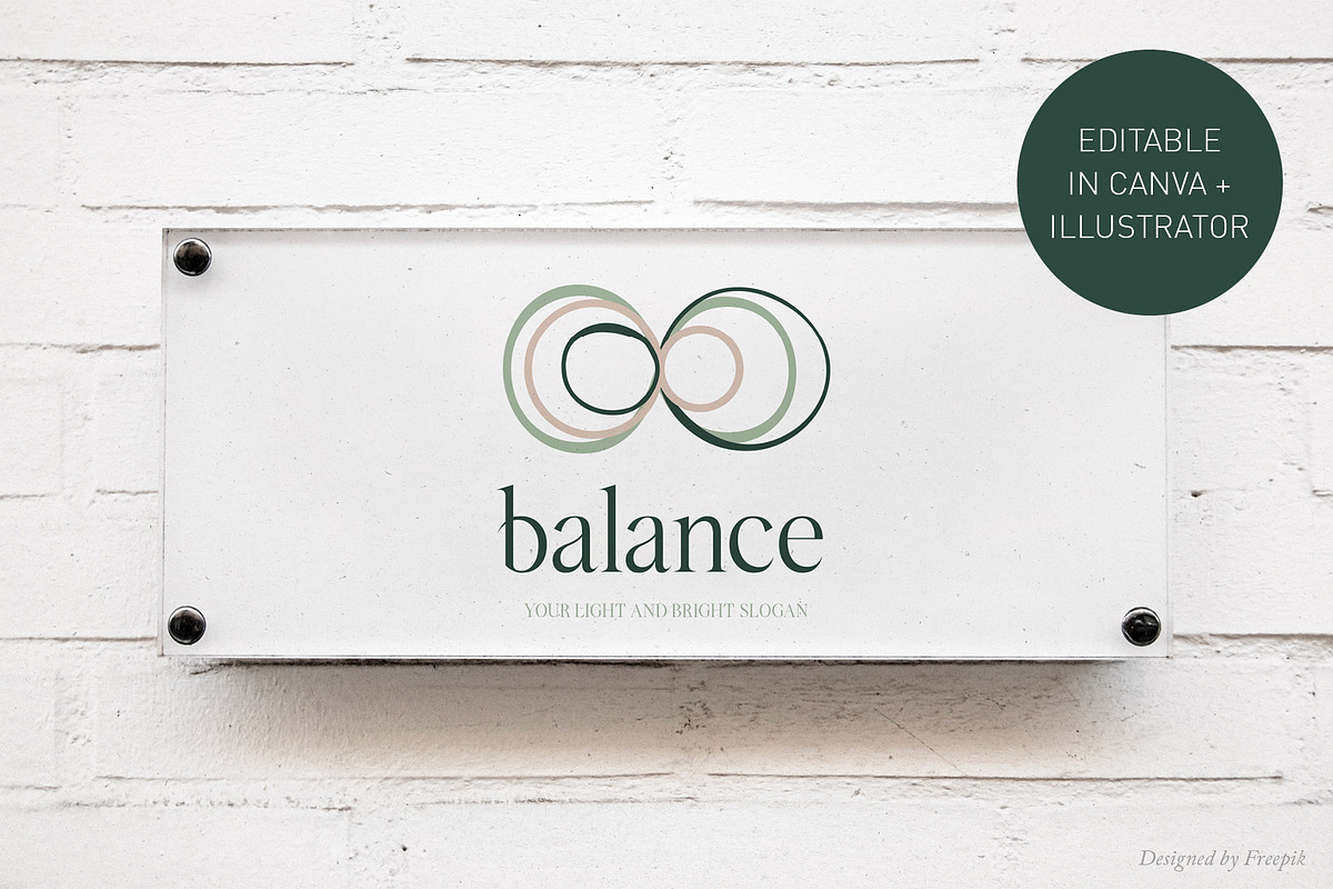 Balance Logo Template | Canva & AI preview 2