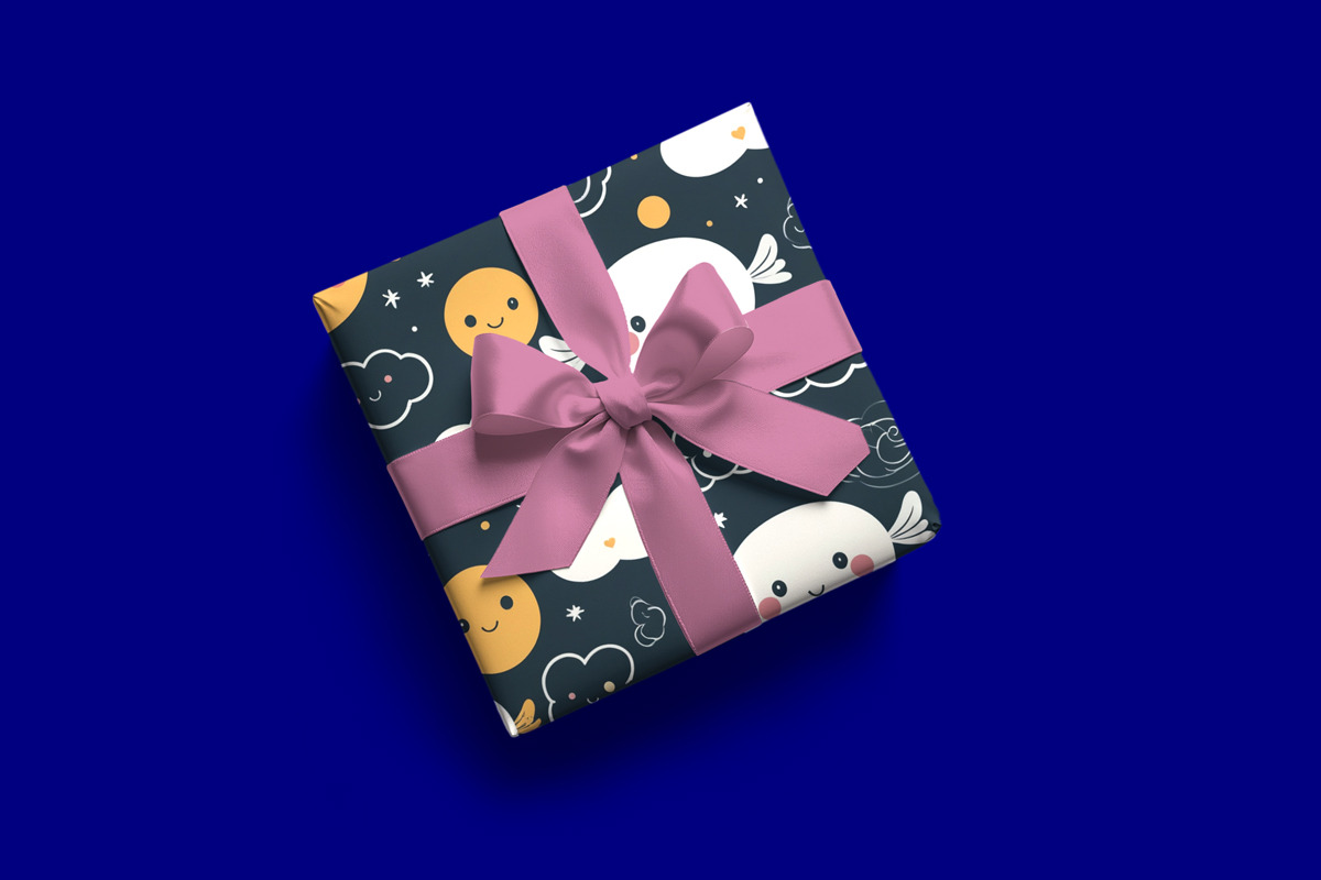 Gift Box and Wrapping Paper Mockup, an Advertising Mockup by Rami's Mockups (Photo 7 of 9)