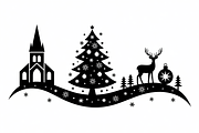 Christmas silhouette illustration, an Illustration by Amazin_art (Thumbnail 20 of 21)