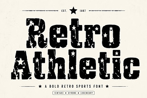 Retro Athletic, a Slab Serif Font by Wow Magic