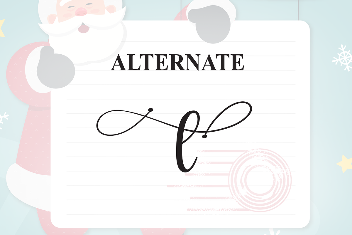Santa Signature | Script Font, a Handwritten Font by Scratchones (Photo 8 of 9)