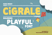 Cigrale - Rounded Playful Font, a Sans Serif Font by Huge Dream Studio (Thumbnail 1 of 11)