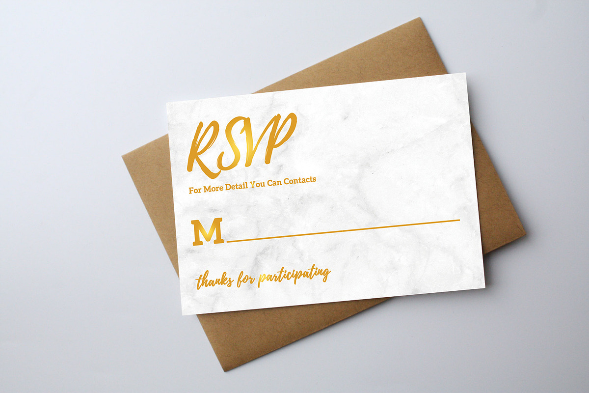 Marbel Wedding Invitation, an Invitation Template by graphicforest (Photo 2 of 3)