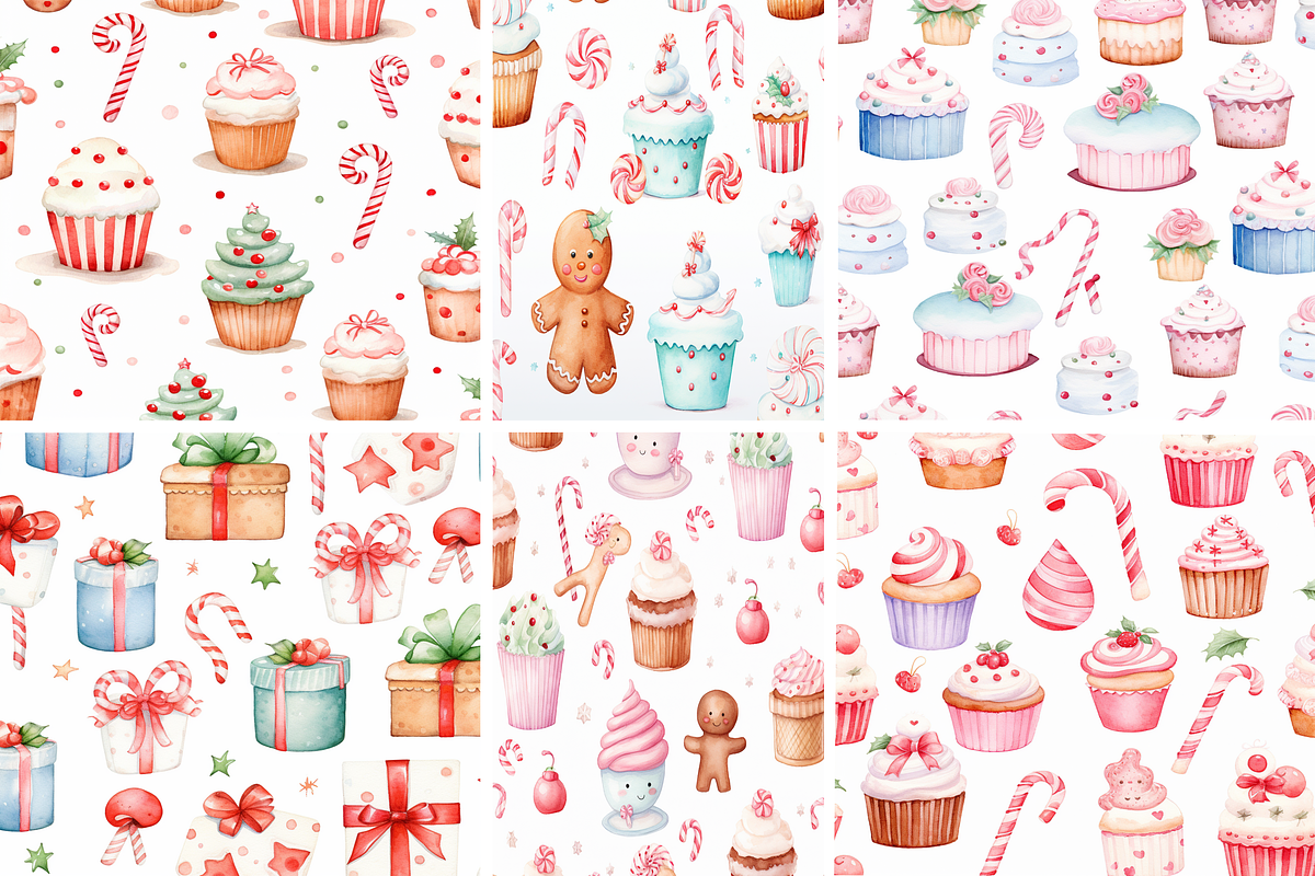 Watercolor Cake Scrapbook Paper, a Background Graphic by Printable Treasure (Photo 2 of 3)