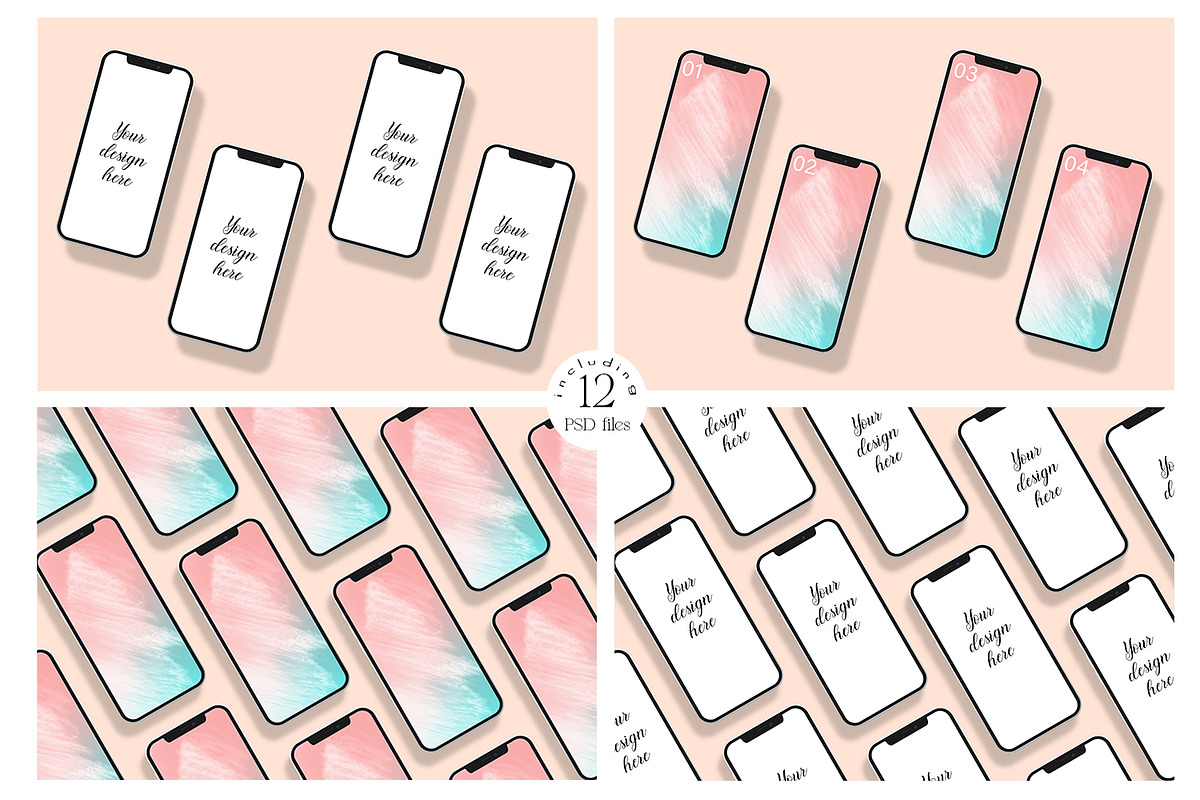 iPhone12 Screen device mockup bundle, an iPhone Mockup by MockupMarket (Photo 9 of 10)