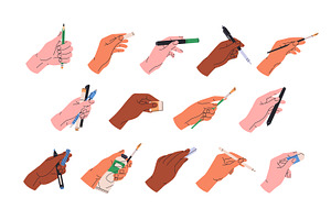 Artist, painter hands with art tools, a Person Illustration by PaperTrident