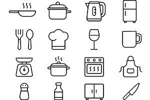 Kitchen utensils and appliances, a Food Illustration by ZinetroN