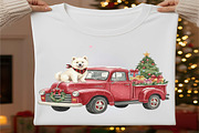 Christmas Red Truck PNG Bundle, a Graphic by Digi_Design_World (Thumbnail 5 of 5)
