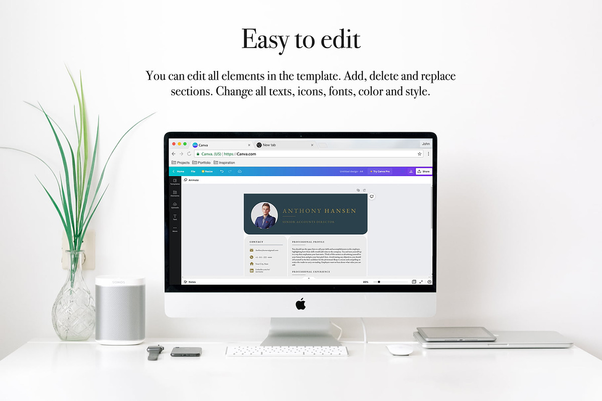 Professional Canva CV Template Pack, a Resume Template by Lux Resume (Photo 7 of 9)