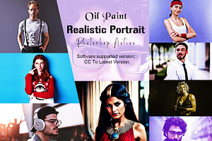 Oil Paint Realistic Portrait, an Action Add-On by Studio Retouch