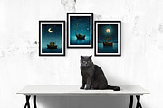 Whimsical Fishing Boats 5x7 Postcard, a Transportation Illustration by Mermaids Cove (Thumbnail 9 of 9)