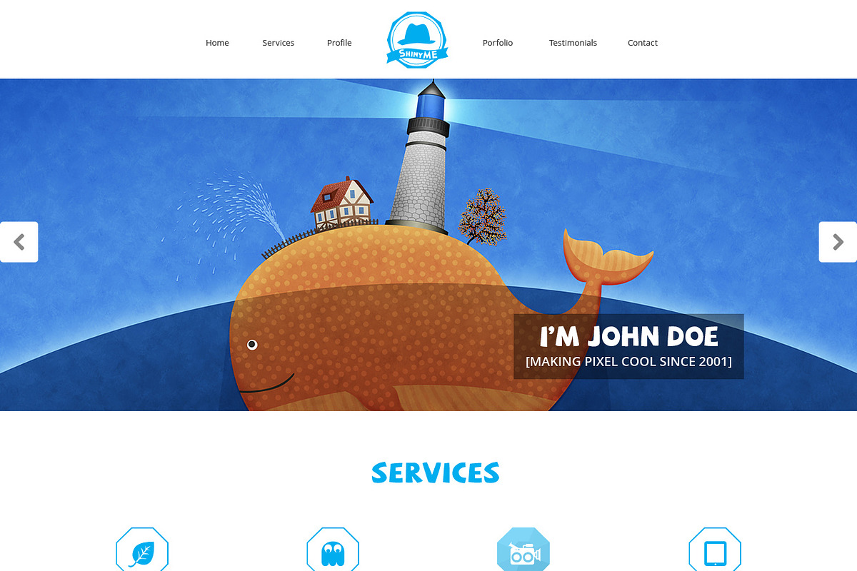ShinyMe | Creative Portfolio PSD, a Websites & App Template by ThemesJuice (Photo 1 of 5)