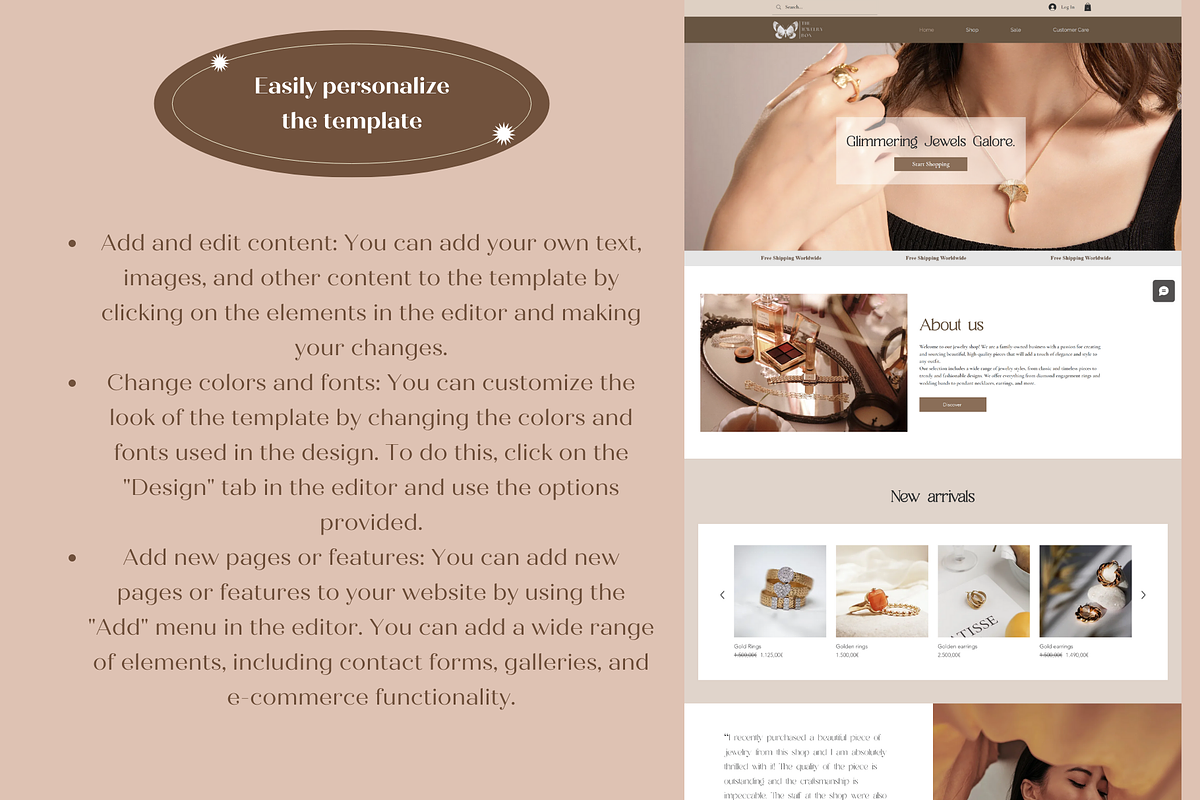Wix Website Template E-commerce, a Wix Template by Wixify Studio (Photo 5 of 10)