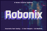 Robonix Stylish Futuristic Font, a Sans Serif Font by Parker Creative (Thumbnail 1 of 12)