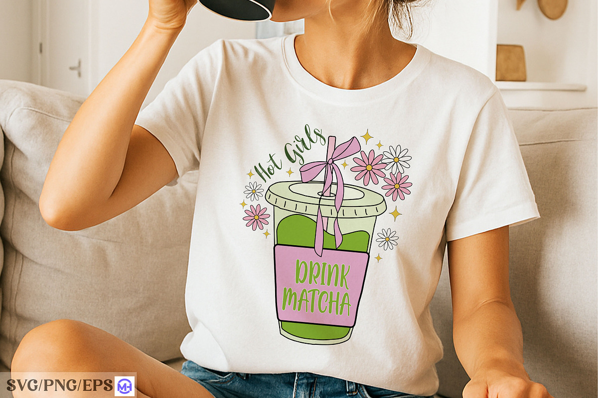 Hot Girls Drink Matcha SVG PNG, a Graphic by mh_arif (Photo 3 of 4)