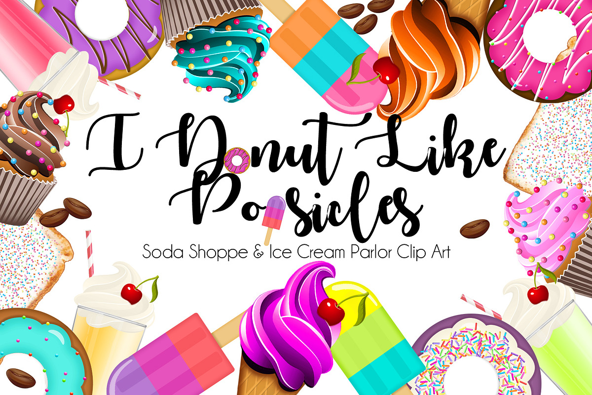 I Donut Like Popsicles, a Food Illustration by Graphics Candy (Photo 1 of 9)