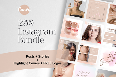 Botox & Esthetician Canva Templates, a Social Media Template by NataliesBox